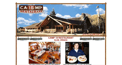 Desktop Screenshot of camp18restaurant.com